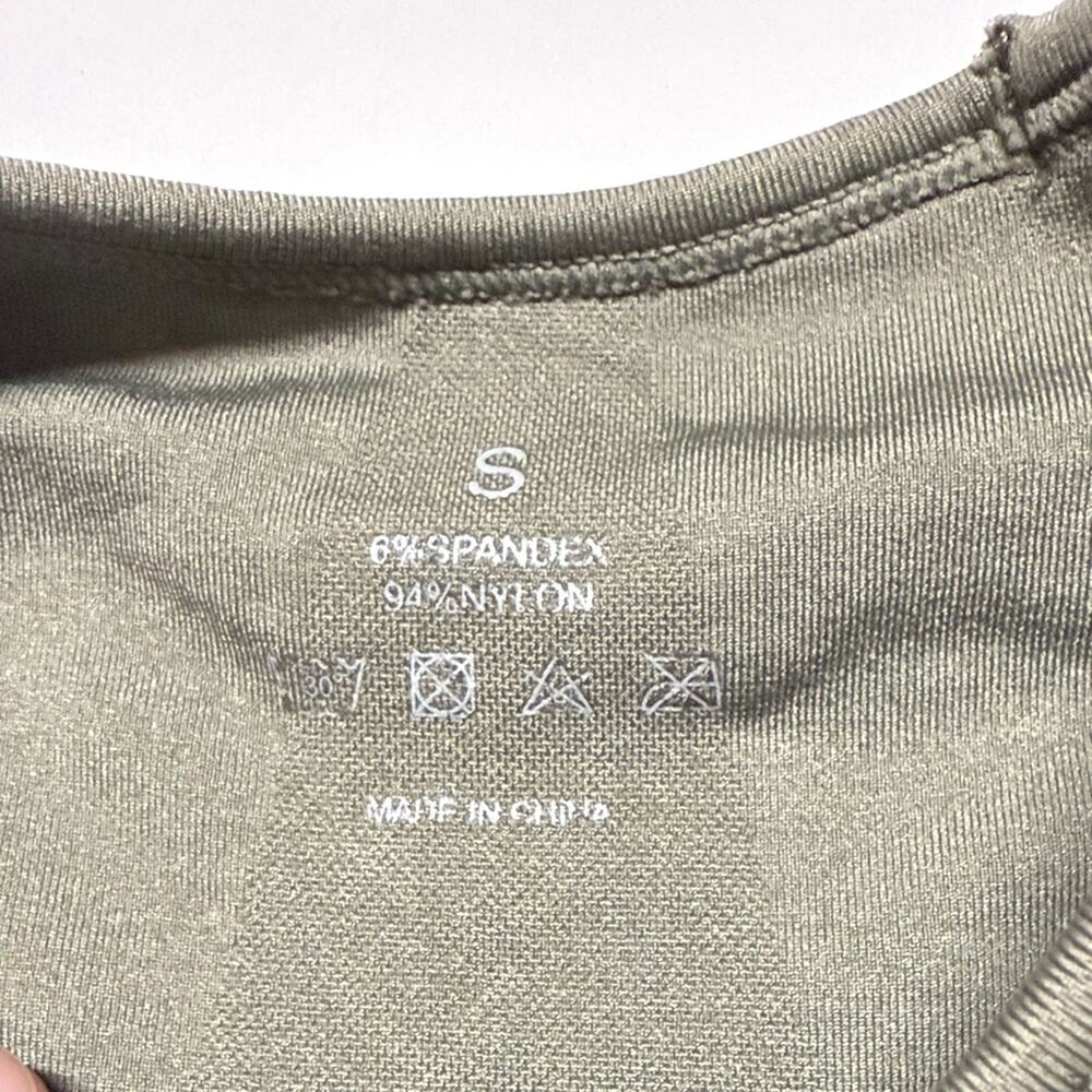 NVGTN Vortex Seamless Open Back Olive Green Top Small - Picture 4 of 5